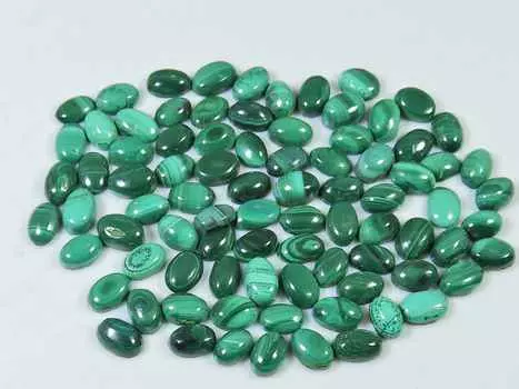 4X6 MM натуральный зеленый малахит овальный кабошон драгоценный камень россыпью 86 шт лот RQ-1628