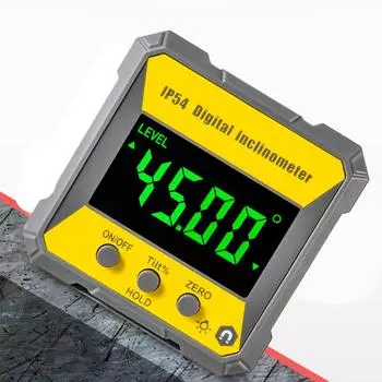 4x90 градусов цифровой ЖК-транспортир инклинометр Магнитный угол искатель точности 0,2 градуса коробка уровня