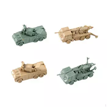 4x 1/144 игрушечный танк-симулятор сувенир домашний декор миниатюрные наборы моделей бронированных транспортных средств
