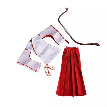 4x 1/6 масштаб женской фигурки ведьмы костюм одежда с юбкой обувь бант ручная работа кукла одежда для 12