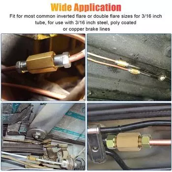 4x 3/8 дюйма-24 резьба фитинга тормозной трубки фитинги тормозной магистрали ассорти фитингов тормозной магистрали чёрный