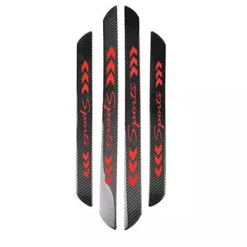 4x 58см+49см Защита дверной накладки из углеродного волокна Накладка порога