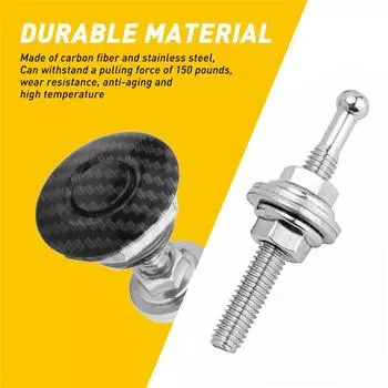 4x Автомобильные 3D карбоновые цветные нажимные быстросъемные штифты для капота, зажим для замка капота, защелка бампера