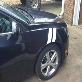 4x Белая полоса Наклейка на крыло колеса автомобиля Виниловая графическая наклейка 56x10см Универсальная