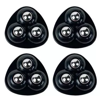 4X Бесшумный шаровой универсальный роликовый белый бесшумный удобный монтаж многоцелевой несущий из нержавеющей стали ,white/nylon