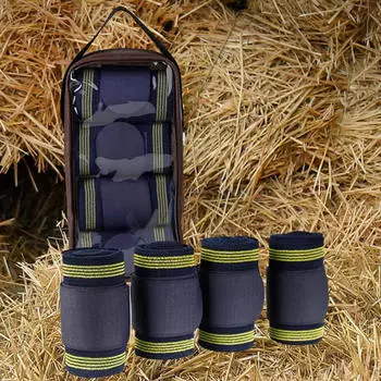4x бинты для защиты ног лошади, эластичные толстые защитные бинты для гонок