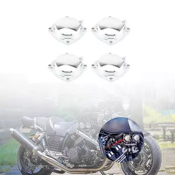 4x Carburetor Top Lid Cap Aluminum Alloy for Yamaha V-max1200 1988-2007 серебряный