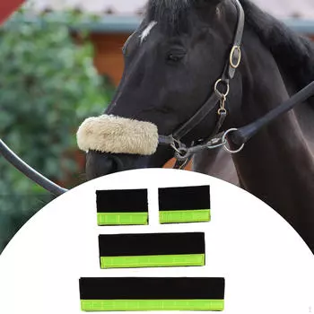 4x Чехол для лошадиного недоуздка с подкладкой, удобный, портативный, для фермерства, мягкий, фланелевый