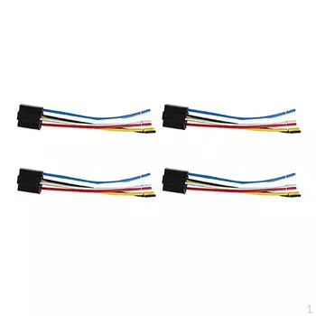 4x DC 12 Автомобильное реле 5-контактный разъем жгута проводов 30/4