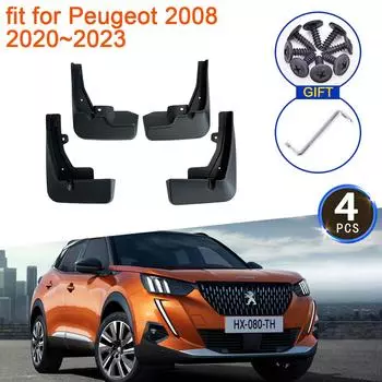 4x для Peugeot 2008 2022 2023 Брызговики с защитой от брызг, защита крыла, передние и задние колеса, Стайлинг автомобиля