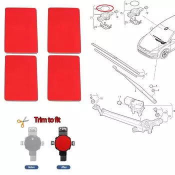 4X дождь&; Гелевая клейкая пленка для датчика освещенности, силиконовая подушка, комплект для ремонта чипов ветрового стекла, многофункциональная лента для BMW X5 E53 4PCS