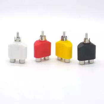 4x кабель-адаптер с 1 штекером на 2 гнезда RCA Y разветвитель AV-аудио-видео преобразователь