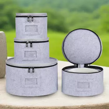 4x Китайские контейнеры для хранения, кружки, тарелки с войлочными протекторами, движущиеся