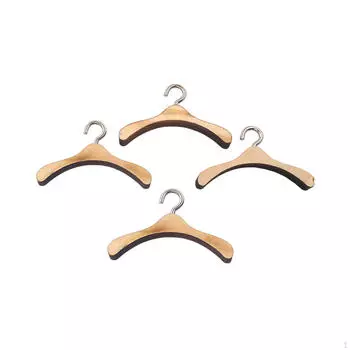 4x кукольный домик деревянная вешалка для одежды миниатюрная маленькая модель кукольный домик ручной работы декор