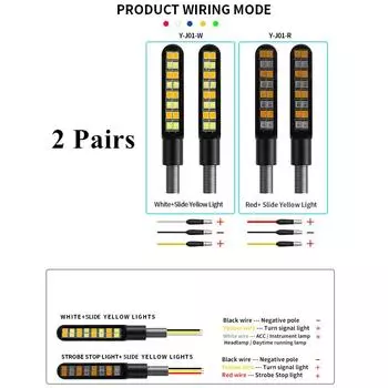 4X Mini Motorcycle Turn Signals Light 16LED Stop Brake DRL Indicator Waterproof