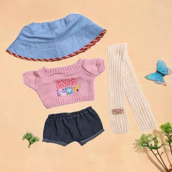 4x Миниатюрная кукольная одежда для девочек, мультяшная коллекция, набор для самостоятельной сборки игрушек, удобный комплект одежды