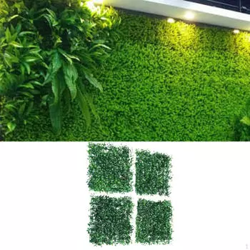 4x настенные панели из травы 10x10 дюймов на день рождения, свадебный декор, искусство, реалистичное искусственное