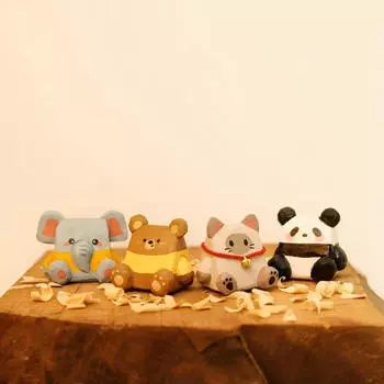 4x настольные украшения, держатели для ручек, скульптуры животных, художественные креативные стенды, фигурки домашних животных для рабочего стола