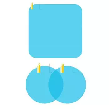 4x непромокаемые автомобильные зеркало заднего вида и противотуманная наклейка на боковое окно A