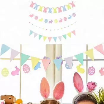 4x пасхальных баннера, украшения, подвесные гирлянды, фон, кролик, вывеска, флажки для камина в фермерском доме