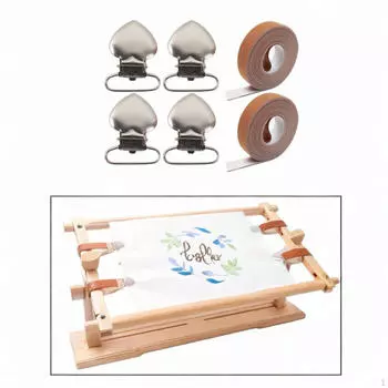 4x Прокрутка штанги Боковые зажимы натяжения Вышивальные аксессуары Стабильный универсальный холст для рук