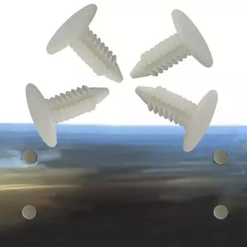 4x пряжки для номерного знака автомобиля, универсальные зажимы для потолка автомобиля, белые фиксаторы бампера автомобиля, аксессуары для салона автомобиля белый