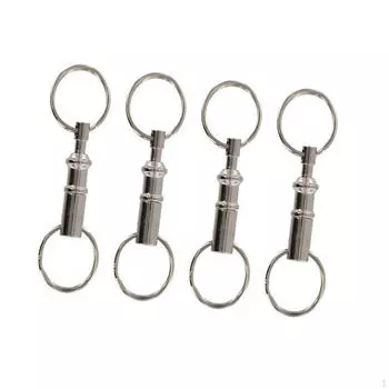 4x Раздвижной брелок для ключей Органайзер для ключей от машины Двойная пружина Разделение Удобный Уникальный