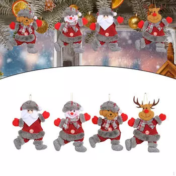 4x Рождественские подвесные украшения для украшения дома на окно