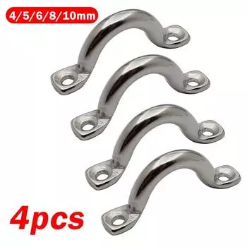 4x ручка 4/5/6/8/10 мм проволока из нержавеющей стали ремень с петлей для крепления лодки морской крюк для крыльев навес серебристый аксессуары для двигателей автофургонов