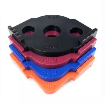 4x шаблона для фрезерования угловых радиусов, закругленные углы, синий