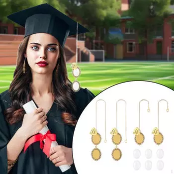 4x шапочки выпускника с памятными кисточками, подарки для декоративно-прикладного искусства