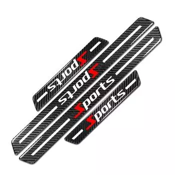 4X Спортивный стиль Углеродное волокно Автомобиль Внедорожник Защитная накладка на порог двери Панель Защита порога