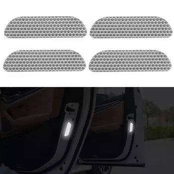 4X светоотражающие наклейки для автомобиля, наклейка на дверь, колесо, бровь, предупреждающая лента, предупреждающий знак, универсальные светоотражающие полосы, автомобильные аксессуары красный