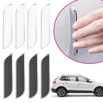 4X Universal High-quality Car Door Anti-collision Strips Auto Body & Door Side Edge Anti-Scratch Universal Protective Stickers белый