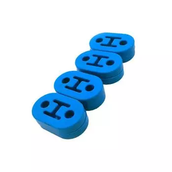 4x Universal Silicone Muffler Exhaust Hanger short Hangers Blue 12mm- 1/2