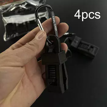 4x зажимы для брезента, зажим для палатки, карабин, многоразовый зажим, зажимы для тента для улицы