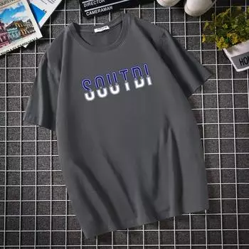 4XL-12XL Мужская хлопковая повседневная футболка с короткими рукавами и круглым вырезом больших размеров, очень большая футболка, студенческая футболка 4XL