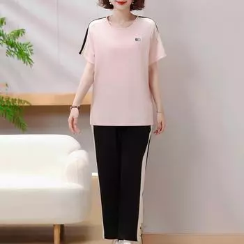 4XL-8XL Большие размеры Комплекты из двух предметов Женская элегантная летняя одежда для женщин Комплекты брюк больших размеров Повседневные блузки 4XL зелёный