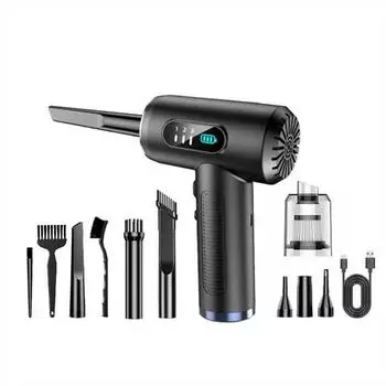 50000 об/мин беспроводной автомобильный пылесос, 68 Вт многофункциональный 4 в 1 мощный всасывающий ручной насос беспроводной для автомобиля и дома чёрный