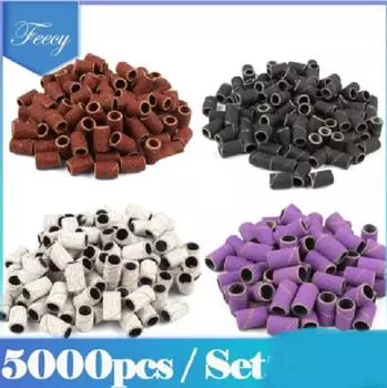 5000 шт шлифовальные ленты для дизайна ногтей 80 # 120 # 180 # 240 шлифовальная лента для маникюра, дрель для удаления гель-лака, педикюра