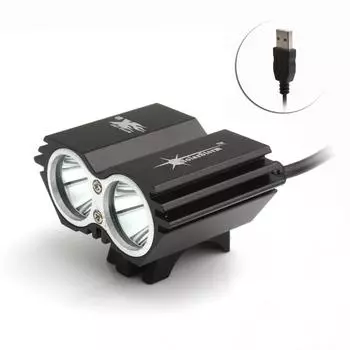 5000LM X2 CREE XM-L T6 USB Водонепроницаемая светодиодная велосипедная фара