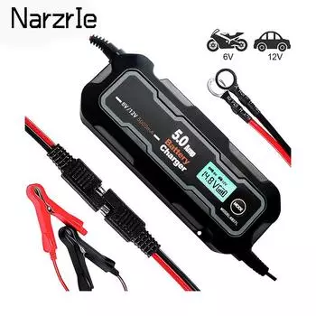 5000mA Full Automatic Car Motorcycle Battery Charger 6V/12V Smart LCD Display Fast Power Charging for Car Motorcycle