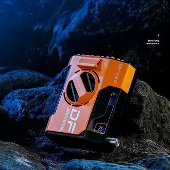 5000mAh Outdoor Waist Mounted Fan Portable Neck Hanging Fan Strong Wind Multifunctional Hand-Free Fan for Outdoor оранжевый