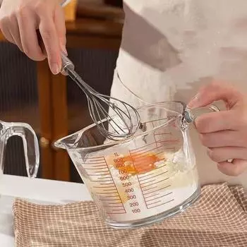 500/1000 мл мерный стакан премиум прозрачный градуированный стеклянный стакан для молока носик с ручкой кухонный инструмент кружки для выпечки можно использовать в микроволновой печи
