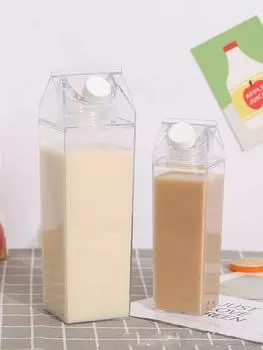 500/1000 мл молочная картонная бутылка для воды прозрачная пластиковая портативная прозрачная коробка для сока чая молочные бутылки питьевая чашка