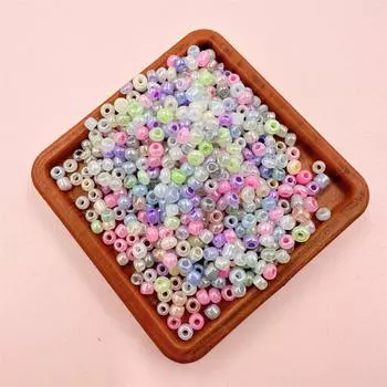 500-1000 шт. 2/3 мм для изготовления ювелирных изделий DIY Браслет Ожерелье Браслет Подвески Стеклянный крем Серия Свободные бусины Материал ручной работы Ювелирный аксессуар 3mm about 500 pcs светло-серый