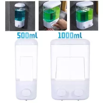 500/1000ML Liquid Soap Dispenser Waterproof Liquid Soap Pump Dispenser Multifunction Manual Soap Dispenser for Bathroom Washroom