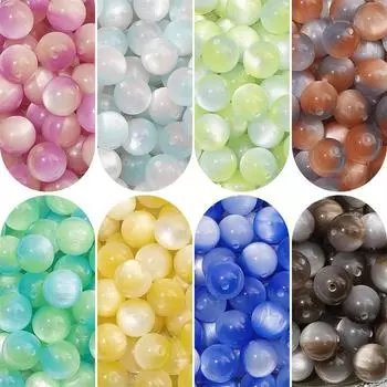 500-2000 шт. смоляные имитация кошачьего глаза двухцветные круглые бусины подвески-шармы для ювелирных изделий фурнитура для самостоятельного изготовления ожерелья браслета аксессуары 12mm 500pcs жёлтый/белый