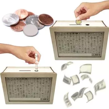 500/3000/10000 евро деревянная копилка со счетчиком копилка для монет контейнер для денег для детей и взрослых винтажная копилка