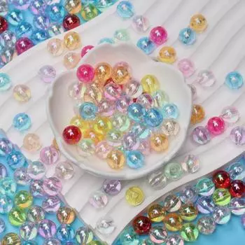 500/300 шт. Бусины-разделители для изготовления ювелирных изделий, отдел браслетов, 6 мм-10 мм, акриловые бусины круглой формы, 22 цвета, модные ювелирные аксессуары «сделай сам», аксессуары 6mm/500Pcs разноцветный